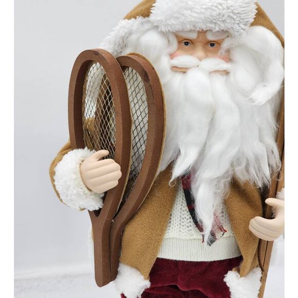 Allen Roth Santa Ski Slope Snow Shoes Skiing Christmas Decoration Tags 17\